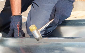Steep metal flat roofing repairs